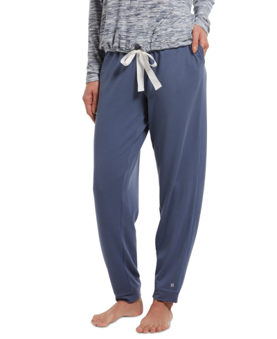 Hue Super-soft French Terry Cuffed Lounge Pants In Vintage Indigo