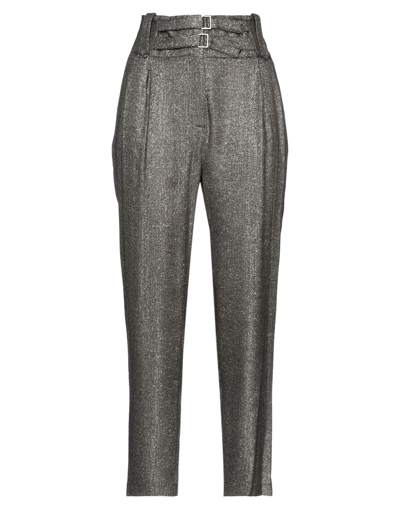 Pinko Multi-pocket Wool Casual Pants In Gray