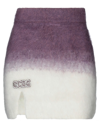 GCDS GCDS WOMAN MINI SKIRT MAUVE SIZE L ACRYLIC, MOHAIR WOOL, POLYAMIDE