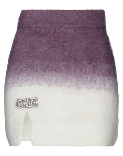 Gcds Gradient-effect Knitted Miniskirt In Purple