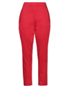 JIJIL JIJIL WOMAN PANTS RED SIZE 8 COTTON, ELASTANE