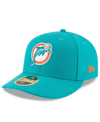 Shop New Era Men's Aqua Miami Dolphins Omaha Throwback Low Profile 59fifty Fitted Hat