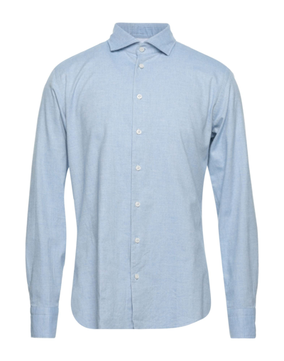 Bastoncino Man Shirt Light Blue Size 15 Cotton