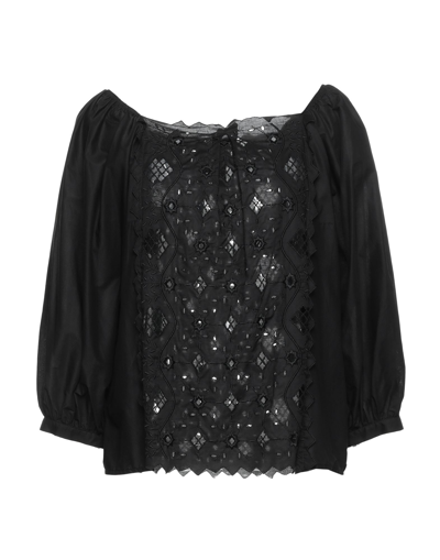 Manila Grace Blouses In Black