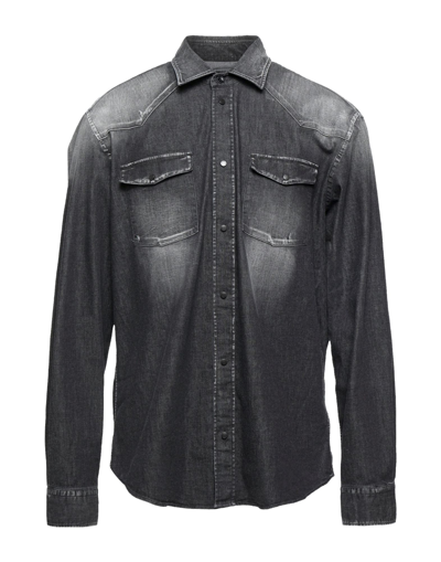 Dondup Denim Shirts In Black