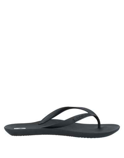 A.testoni Toe Strap Sandals In Black