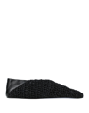 Jil Sander Woman Ballet Flats Black Size 5 Textile Fibers, Soft Leather In Black
