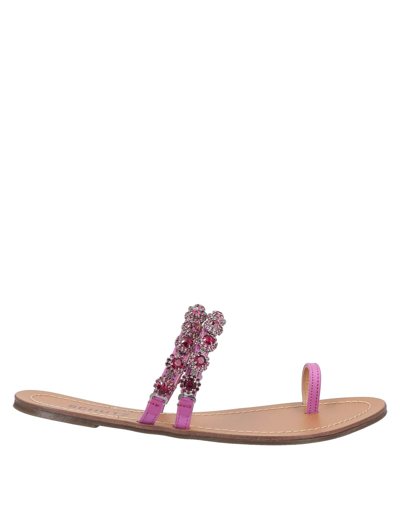Schutz Toe Strap Sandals In Pink