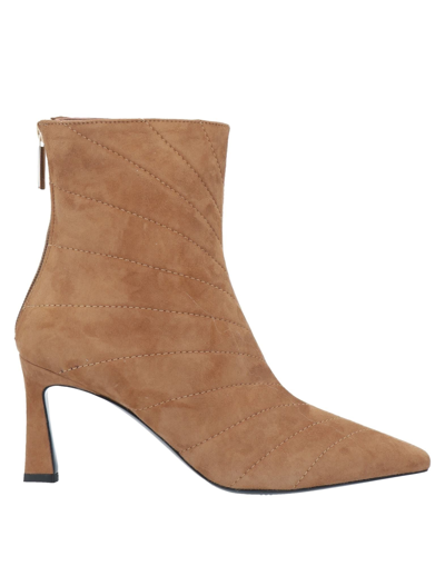 Pollini Ankle Boots In Camel