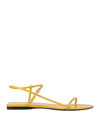 The Row Bare Leather Sandals In Yellow