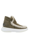 Mou Eskimo Whipstich Sneakers In Military Green