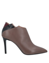 Pollini Ankle Boots In Khaki