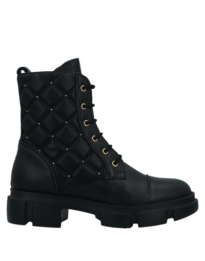 Pollini Ankle Boots In Black