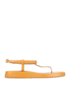 Gia Rhw Toe Strap Sandals In Ocher