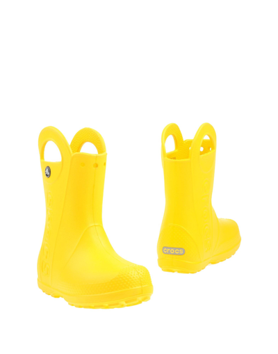 Crocs Kids Handle It Wellington Boots In Yellow