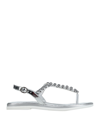 Carlo Pazolini Toe Strap Sandals In Silver