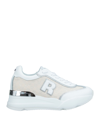 RUCOLINE RUCOLINE WOMAN SNEAKERS WHITE SIZE 6 CALFSKIN, COTTON, METAL