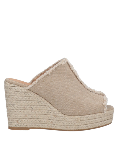 CASTAÃ±ER CASTAÑER WOMAN ESPADRILLES BEIGE SIZE 6 TEXTILE FIBERS