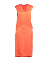 CEDRIC CHARLIER CEDRIC CHARLIER WOMAN MIDI DRESS ORANGE SIZE 6 VISCOSE