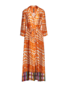 Manila Grace Long Dresses In Orange