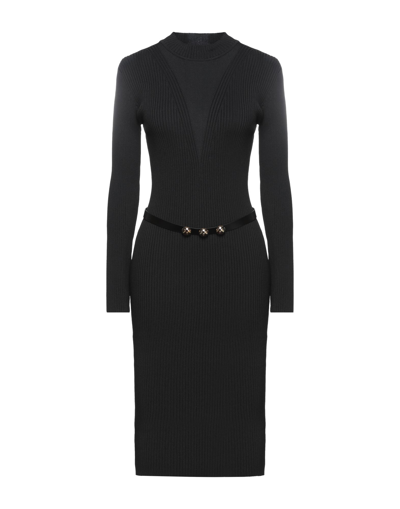 Space Simona Corsellini Midi Dresses In Black
