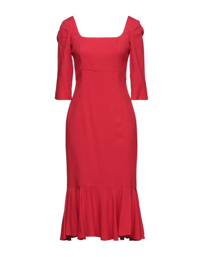 L'autre Chose Midi Dresses In Red