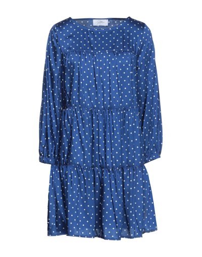 Soallure Woman Short Dress Blue Size 4 Polyester