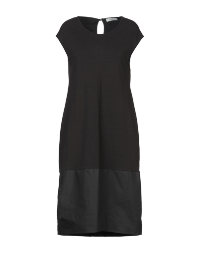 Alpha Studio Midi Dresses In Black