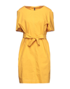 Manila Grace Midi Dresses In Ocher