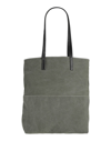 MY CHOICE MY CHOICE WOMAN SHOULDER BAG MILITARY GREEN SIZE - TEXTILE FIBERS, SOFT LEATHER