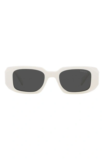 Prada Dark Grey Rectangular Ladies Sunglasses Pr 17ws 1425s0 49 In White