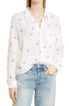 RAILS CHARLI WATERMELON PRINT LINEN BLEND BLOUSE