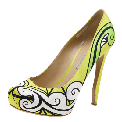 Pre-owned Nicholas Kirkwood Multicolor Satin Pumps Size 38