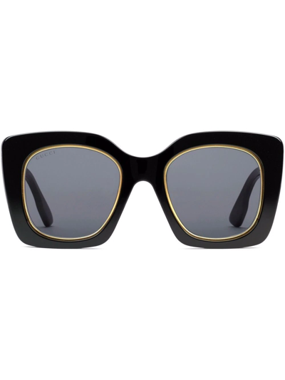 Gucci Oversize Square-frame Sunglasses In Grey
