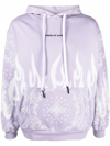 Vision Of Super Bandana-print Long-sleeve Hoodie In Rosa