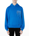 Amiri Paint Splatter Logo-embroidered Hoodie In P Blue W