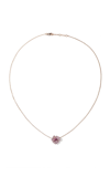 AS29 BLOOM 18K ROSE GOLD SAPPHIRE MINI FLOWER NECKLACE