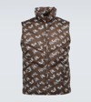 Erl Unisex Reversible Puffy Quilted Down Vest In Brown