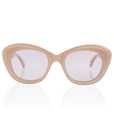 Alaïa Stud Acetate Cat-eye Sunglasses In Nude-nude-violet