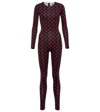 Marine Serre Black All Over Moon Jumpsuit In All Over Moon Red