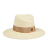 Maison Michel Beige Straw Charles Fedora Hat