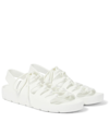 Bottega Veneta Women's Lace-up Rubber Sandals In Chalk