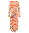 Simkhai Selah Layered Space-dyed Cotton And Wool-blend Midi Dress In Lupine Space Dye