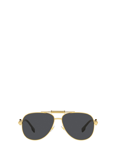 Versace Eyewear Aviator In Gold