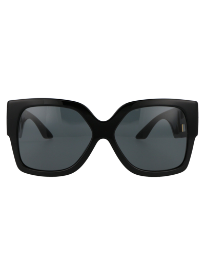 Versace Eyewear Square Frame Sunglasses In Black