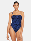 Vitamin A Jenna Bodysuit Full-coverage One-piece Swimsuit In Blue