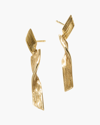 John Hardy 18k Yellow Gold Bamboo Linear Drop Earrings In Gold
