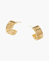 John Hardy 18k Yellow Gold Classic Chain Patterned Huggie Hoop Earrings In Gold