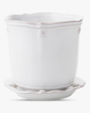 Juliska Berry & Thread Whitewash Planter & Saucer - 5.25in