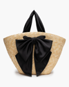 Eugenia Kim Carlotta Satin-trimmed Straw Tote In Natural